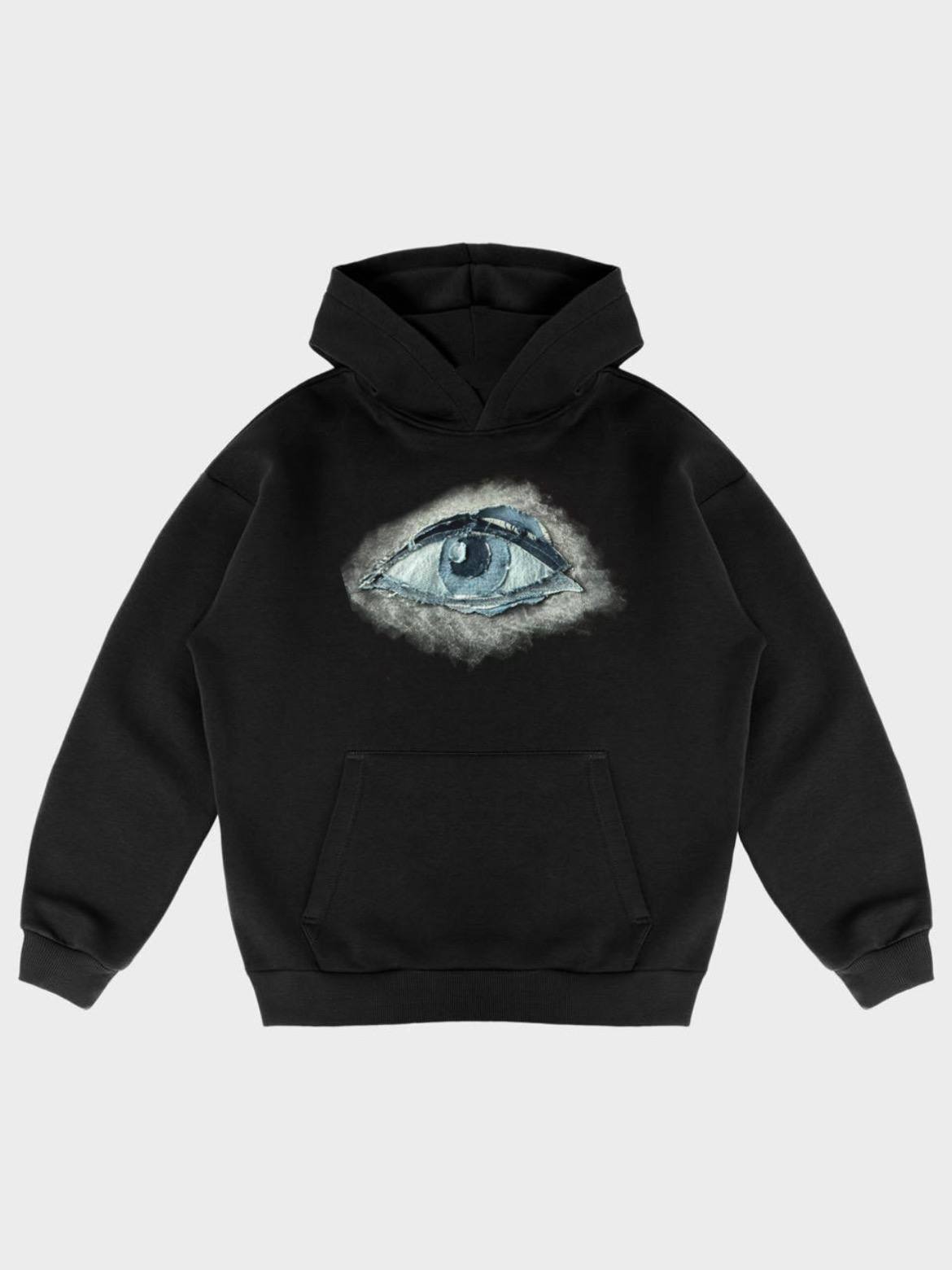 «Cyclops» v2 black oversized hoodie