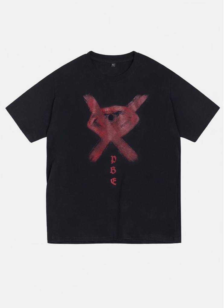 «Eyeless» Black oversized t-shirt