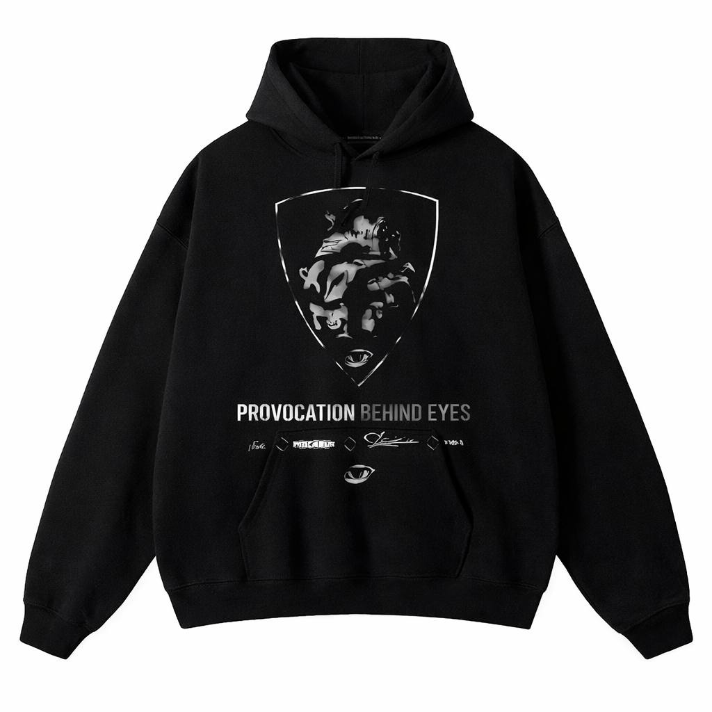 «pBe.clo» black oversized hoodie